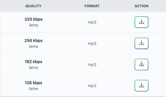 Complete the audio transfer